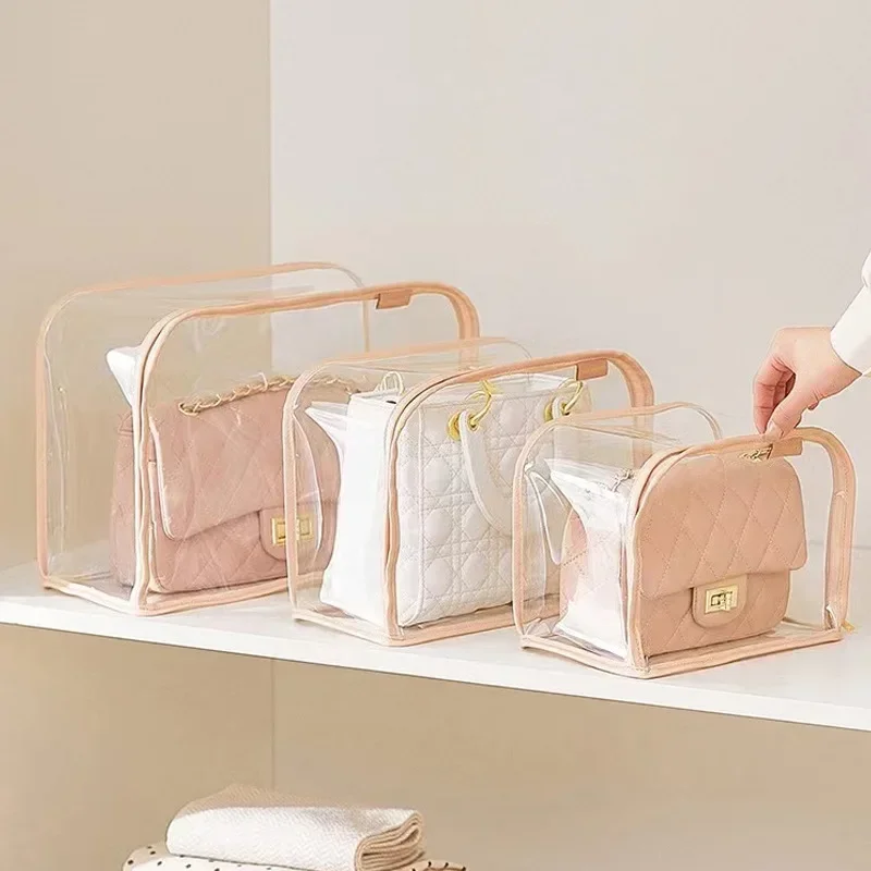 

Dustproof Luxury Storage Bag, Transparent Protective Bag Cover, Clear Luxury Organizer Packing Bag Moisture-proof leather Bag