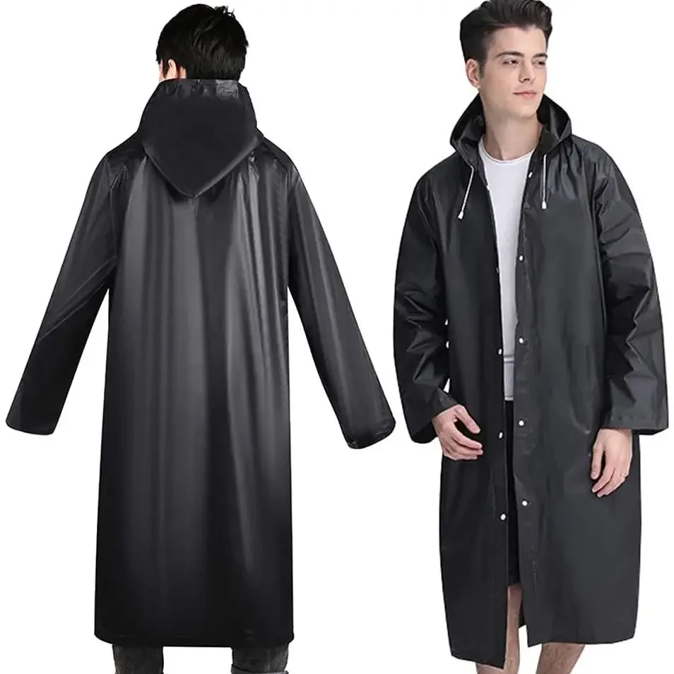 Raincoat Poncho Unisex Hooded for Camping Hiking