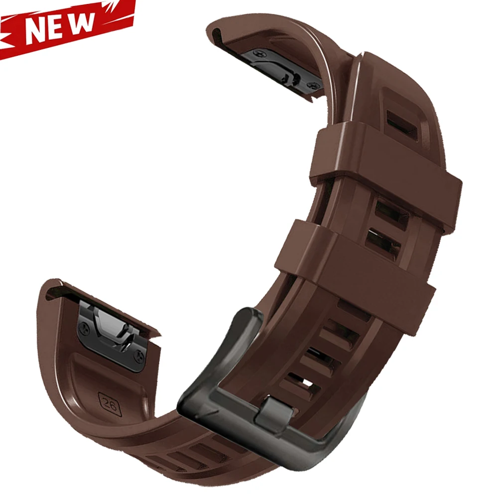 Enhanced Silicone QuickFit Strap - 26mm & 22mm Soft Watchband Bracelet