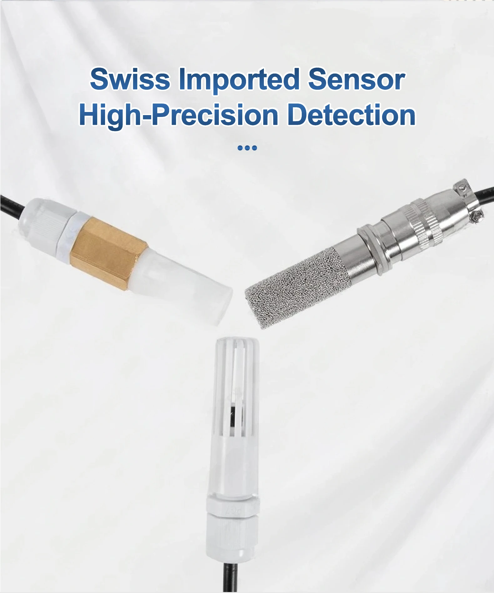 RS485 Temperature Humidity Sensor 0.5m Cable Industrial Waterproof High Precisio