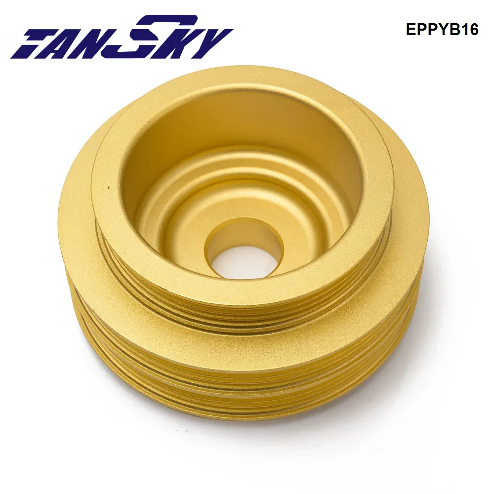 Tansky Crank Underdrive Engine Pulley Gold For Honda Civic 92-00 B16 Z0132 B16A B18C Light Weight EPPYB16