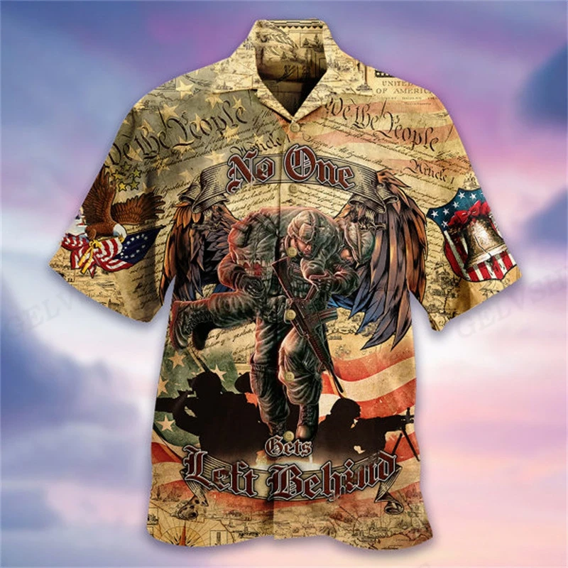 Men's Casual Shirts Parrot 3d Print Shirts Men Fashion Hawaiian Shirt Beach Blouses Short Sleeve Blouse Vocation Lapel Shirt Boy 3
