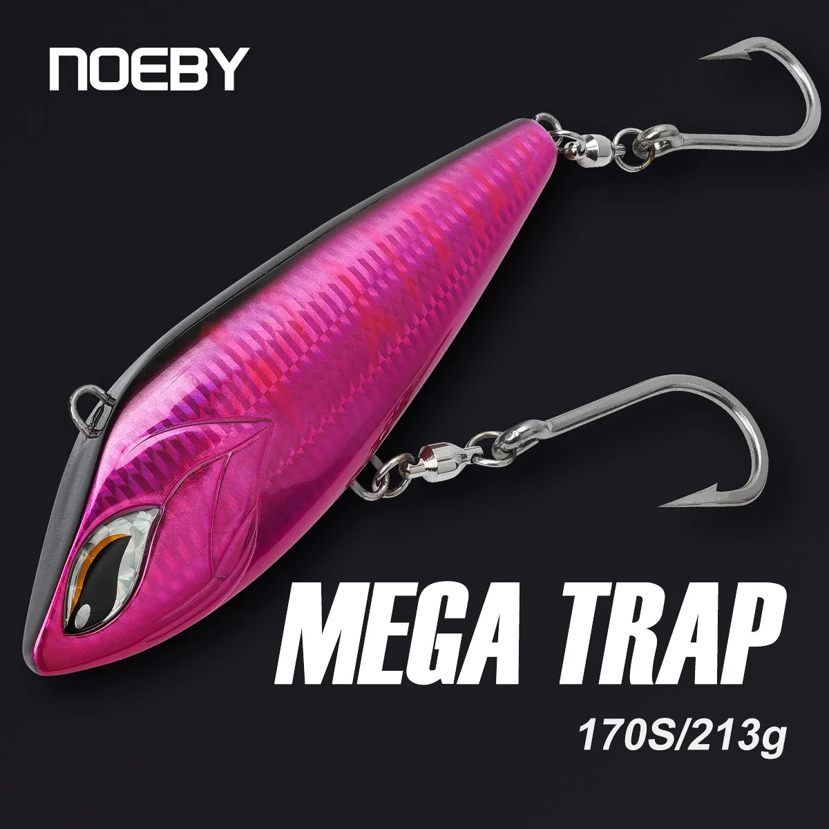 NOEBY-Sinking VIB Angelköder, künstliche Hartköder für Wahoo Thunfisch, Big Game Fishing, Mega Trap, 170 mm, 213 g 210 mm 347 g