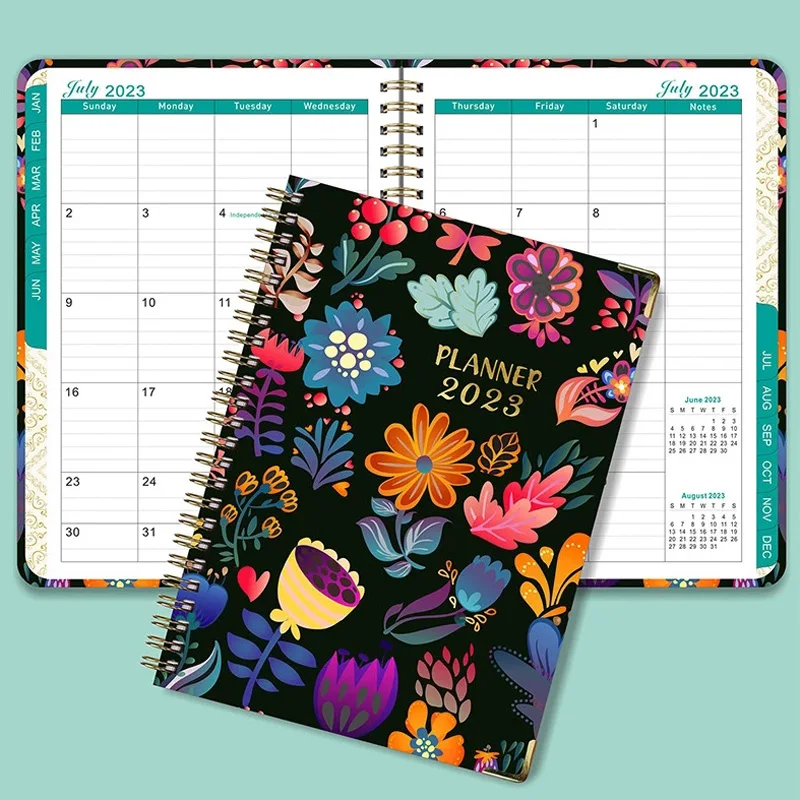 

2023 A5 Agenda Planner Spiral Notebook Schedule Journal Stationery Notepads Kawaii Sketchbook School Accessories Budget Diary