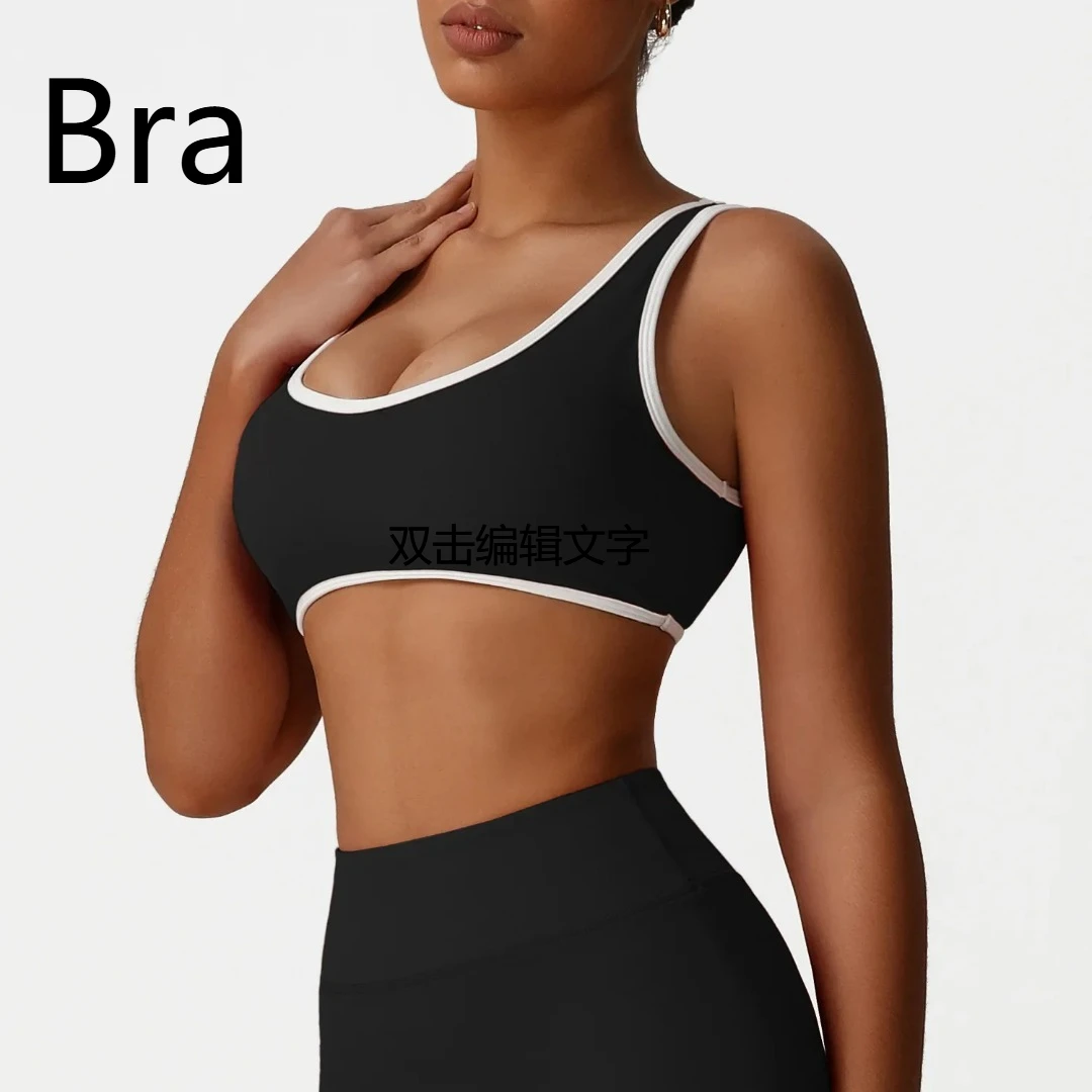 Backless Shock-proof Yoga Bra Sports Fitness Quick Drying High Waist Butt Lifting Flared Pants Workout Clothing Gym Sports Wear