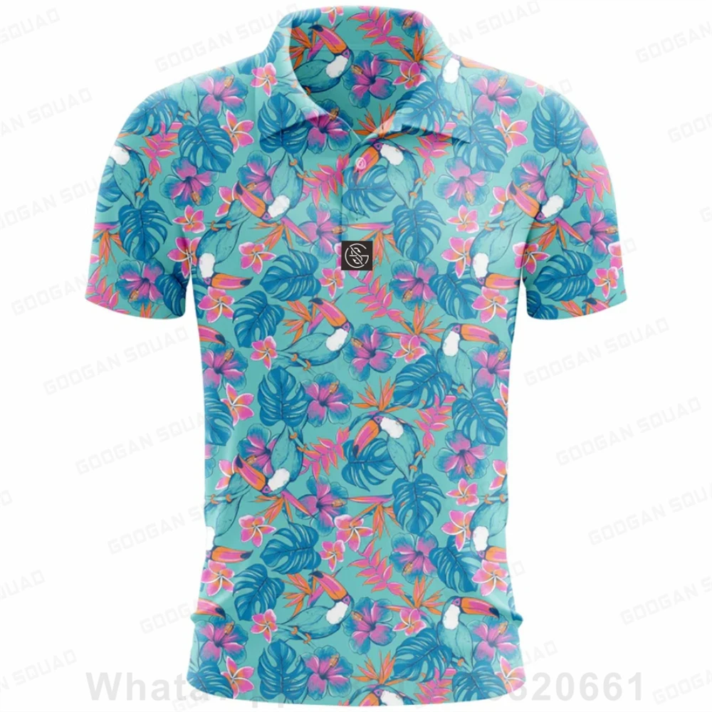 Summer Casual T-shirts Mens Short Sleeve Polo Shirts Button Down Work Shirts Quick Dry Tee Sports Fishing Golf Pullover