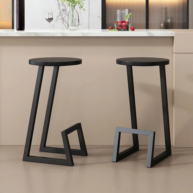 Nordic Minimalist Bar Stool, Creative Restaurant Seats, Iron High, Footed Dining Chairs, Versatile Scene, Counter Stools, Alien