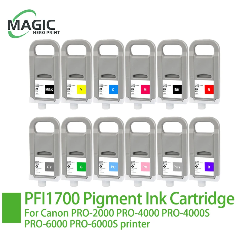 

12color PFI-1700 pfi1700 compatible ink cartridge for Canon Pro 2000 4000 4000s 6000 6000s pro 2100 4100 6100 with pigment ink