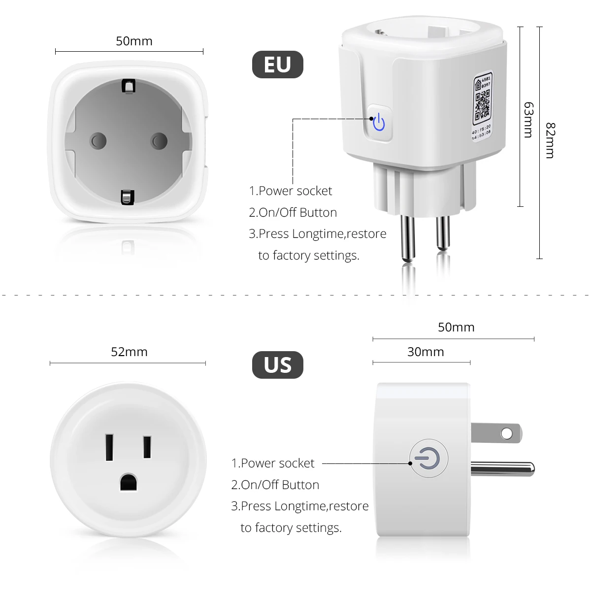 Alexa Tuya Smart Home Switch Smartlife WIFI Plug Stocket For Apple Homekit Home Kit Wireless Remote Control Power Outlet