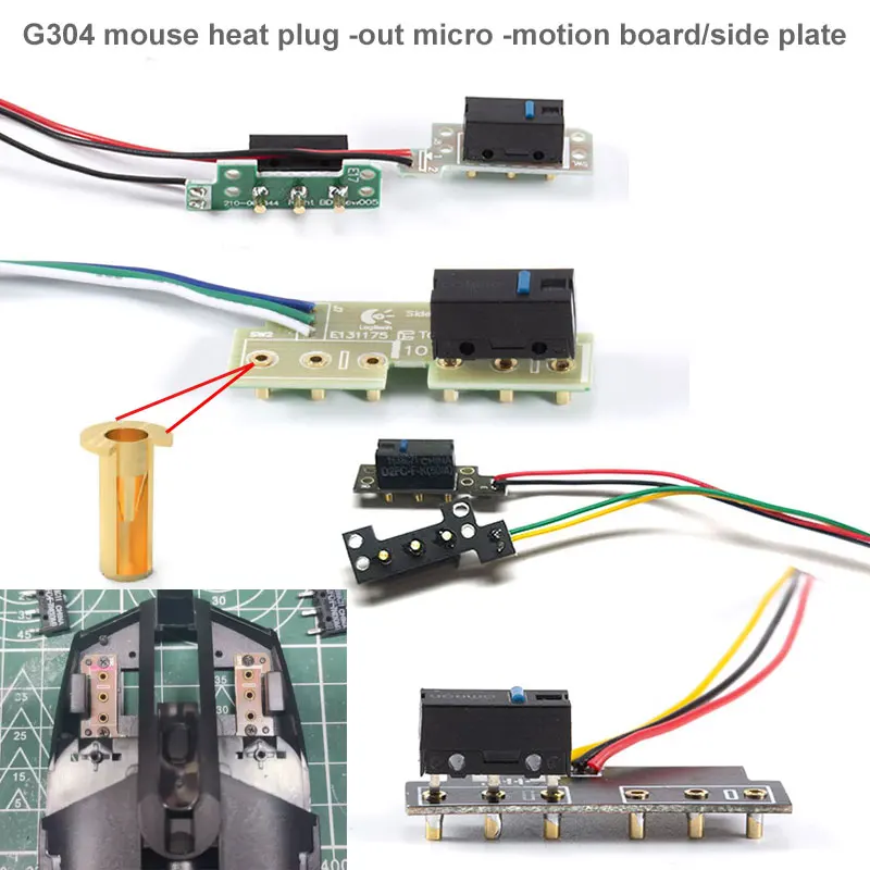 logitech lightspeed g305 Maintenance Replacement Parts for Logitech G304 G305 Wireless Gaming Mouse Hot Plug Micro Switch Plate/Side Plate