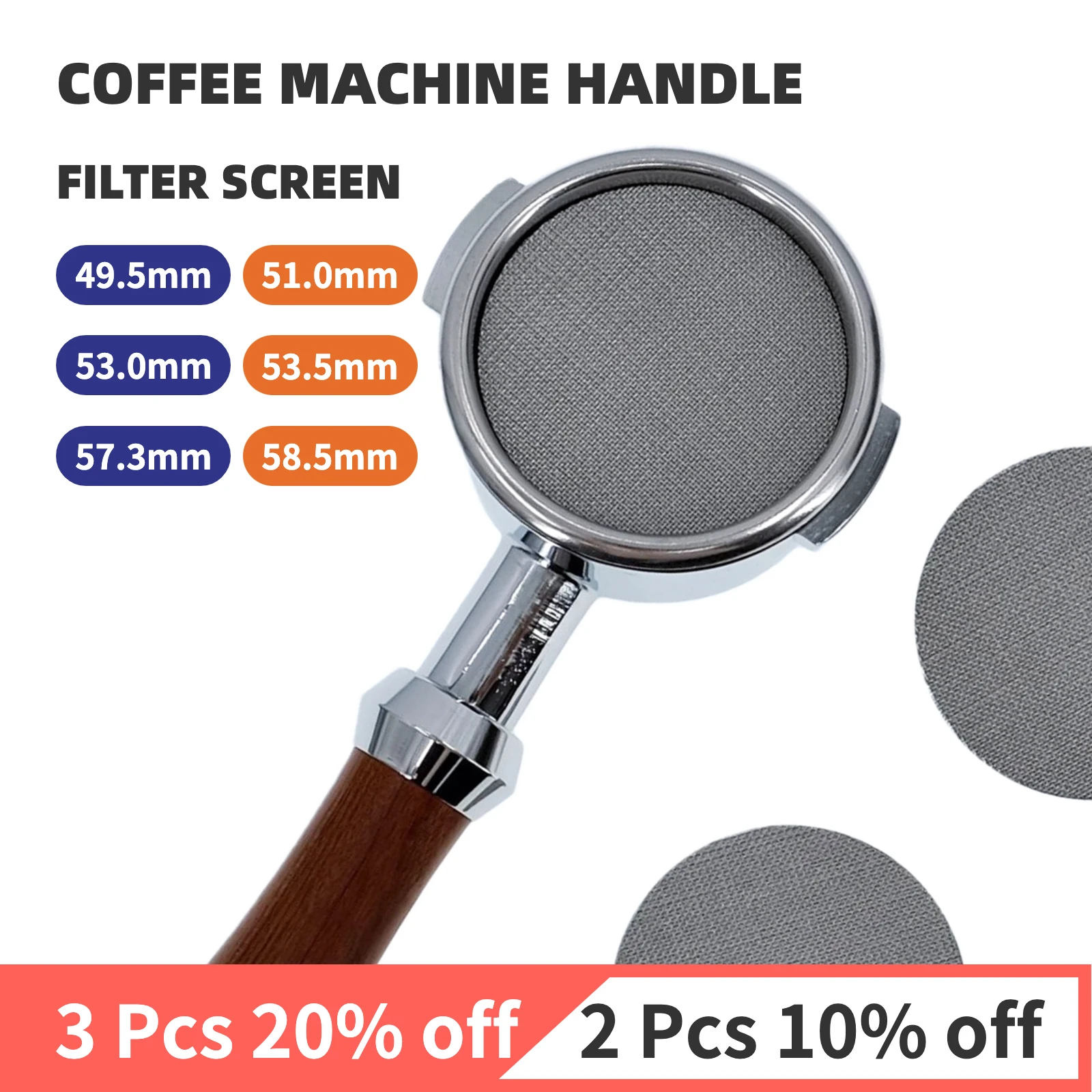 Espresso Portafilter 58mm/etc. Contact Shower Screen Puck Screen Filter Mesh Stainless Steel Reusable Filters for Coffee Machine