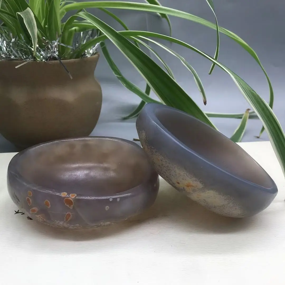 

5pcs Natural crystal agate bowl agate Ashtray crystal ashtray home decoration stones and minerals Healing crystals