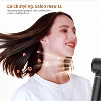 Ensemble d'instruments de coiffage à air chaud 5-en-1 interchangeable, comprenant : fer à boucler 675, sèche-cheveux, peigne lisseur, brosse ronde, outil de coiffage multifonctionnel pour usage domestique et en salon. 4