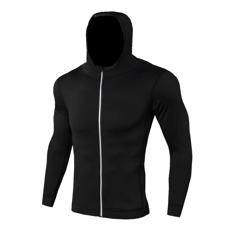 Men Sport Gym Jacket Quick Dry Running Jackets Fitness Hoodies Man Windbreaker Breathable Sport Sweatshirts Man Gym Sportswear