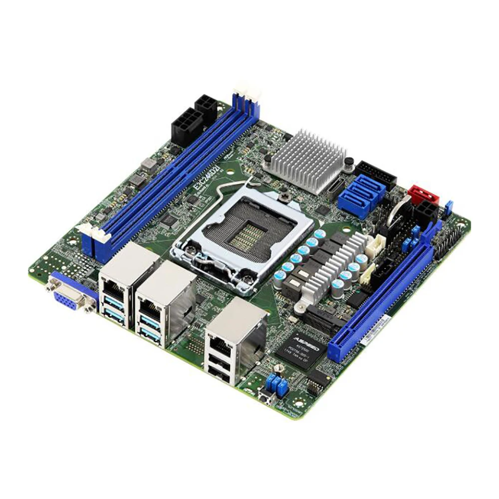 ASRock 서버 마더보드용 E3C246D2I, LGA1151 DDR4 ECC 비 ECC E-2100/E2200