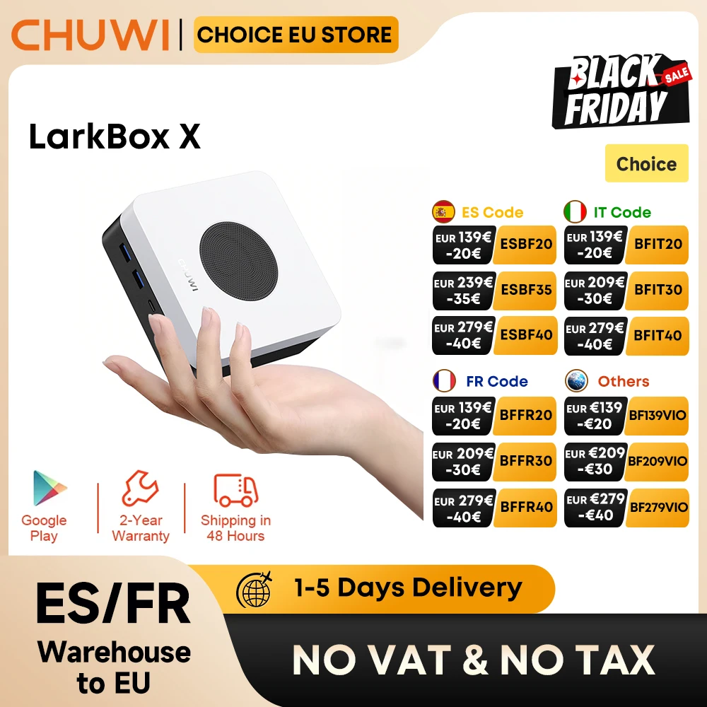 CHUWI LarkBox X Mini PC Intel N150 16GB LPDDR5 512GB SSD Windows