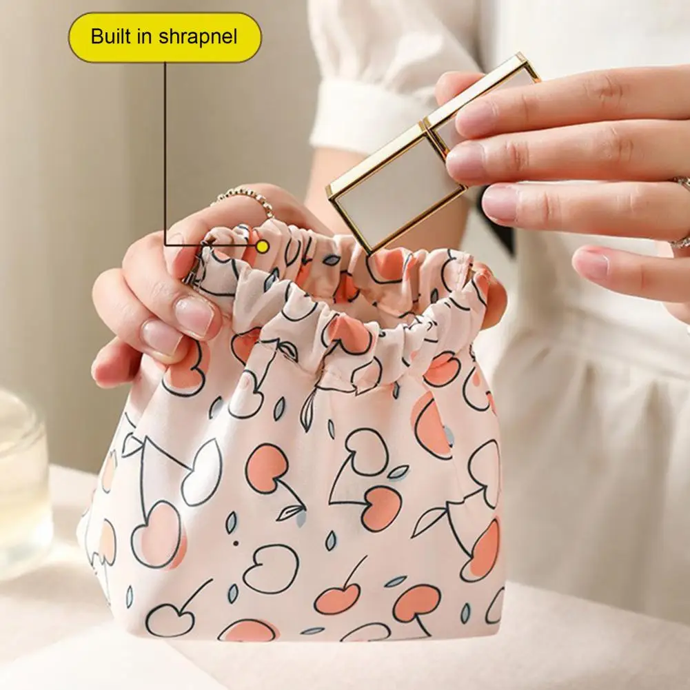 

Key Storage Pouch Portable Self-closing Shrapnel Makeup Storage Bag for Lipsticks Jewelry Mini Cosmetic Pouch for Charger Data