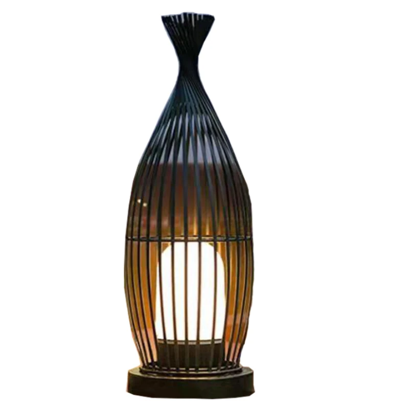 

Iron rattan shape bronze LED holiday hotel floor street outdoor Economical Custom Design Lights Flood Decor Lawn Garden Lighting