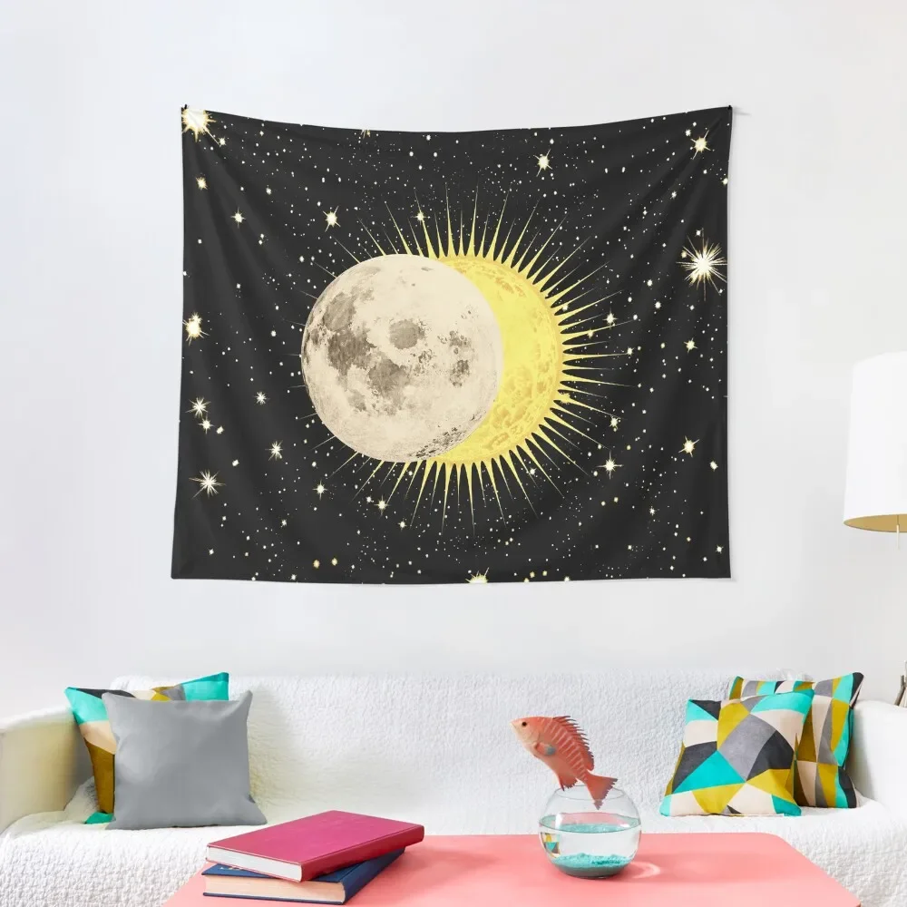 

Imminent Eclipse / Sun Moon & Stars Space Astronomy Tapestry Decoration For Home Home And Comfort Decor Wall Hanging Tapestry