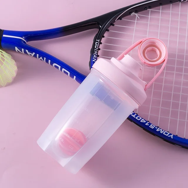 Creative Portable Shaking Cup with Handle Graduated Convenient and Practical Cup Sealed and Leak-proof Solid Color Water Cup 4