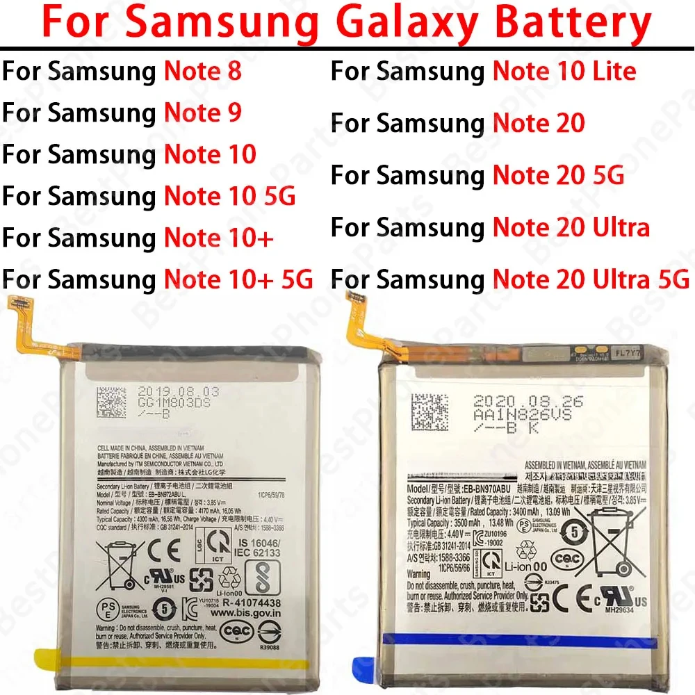 High-Capacity Phone Battery Replacement for Samsung Galaxy Note Series