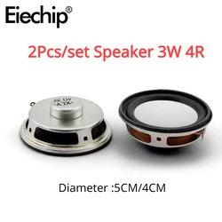 Compact 3W 4Ω Mini Amplifier Loudspeaker Set - 2 Pieces (3W4R - 5cm)