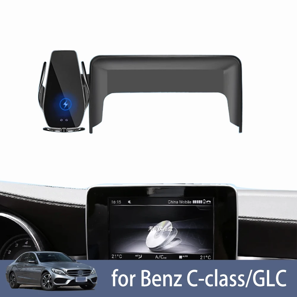 

for Benz C-class GLC Car Phone Holder 2015-2023 Screen Navigation Bracket Magnetic New Energy Wireless Charging Rack