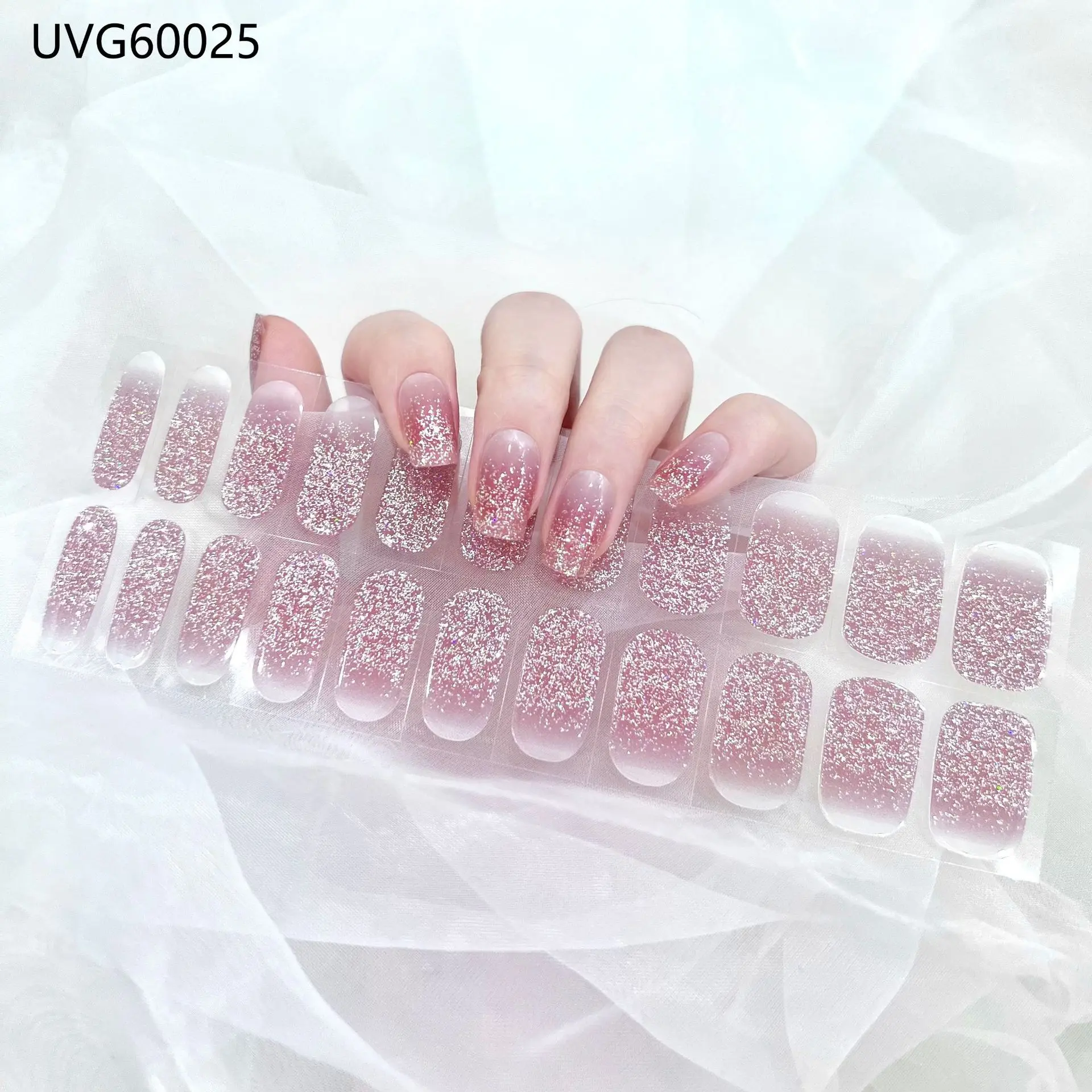 Premium Semi-Cured Nail Wraps Set - Waterproof, Long-Lasting Gel Nail Stickers