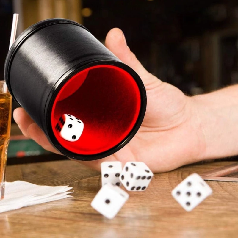 Dice Cup Leather Dices Shake Container