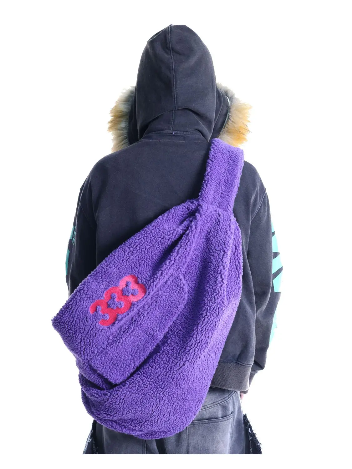Sac à Dos Paintball JT - Modèle Graffiti Noir Et Blanc - À Une Sangle - Vintage Y2K