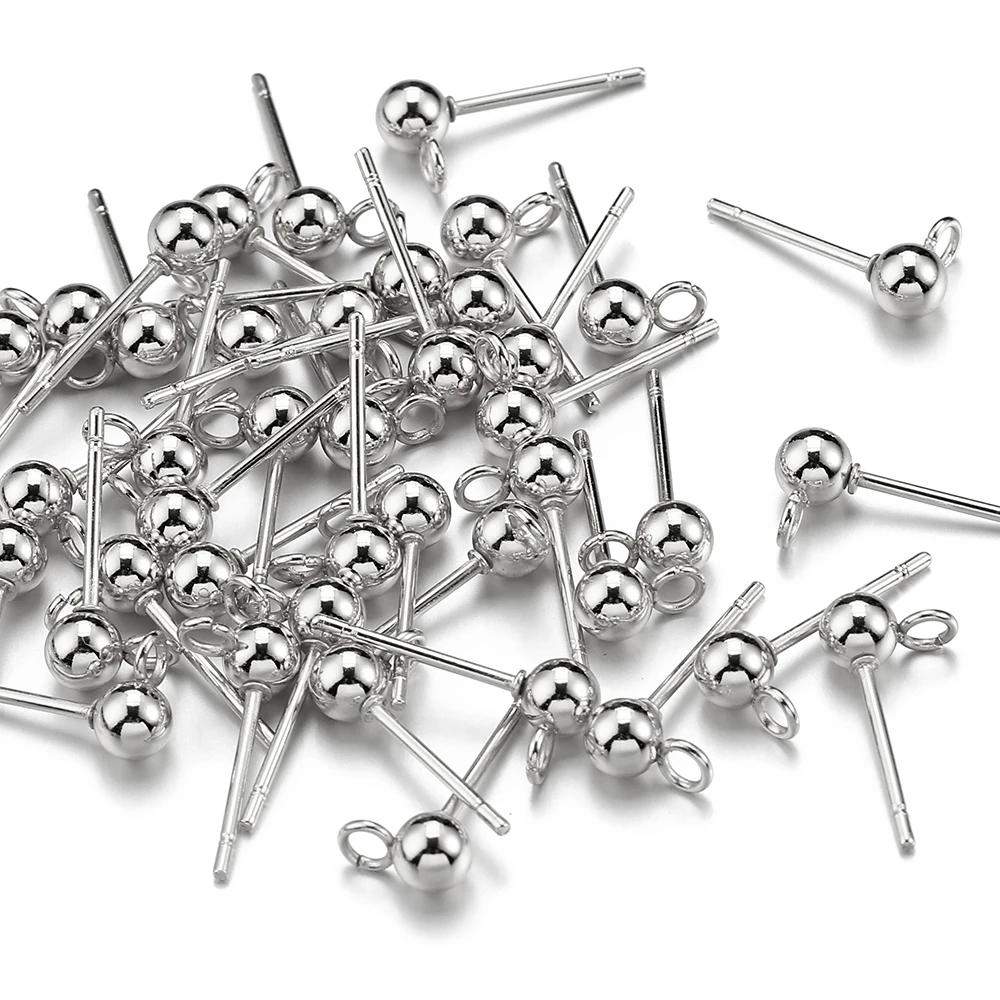 20 Stück Edelstahl runde Ohrstecker Ohrringe offener Ring Gold Ohrringe für DIY Schmuckherstellung Großhandel – Detail 3