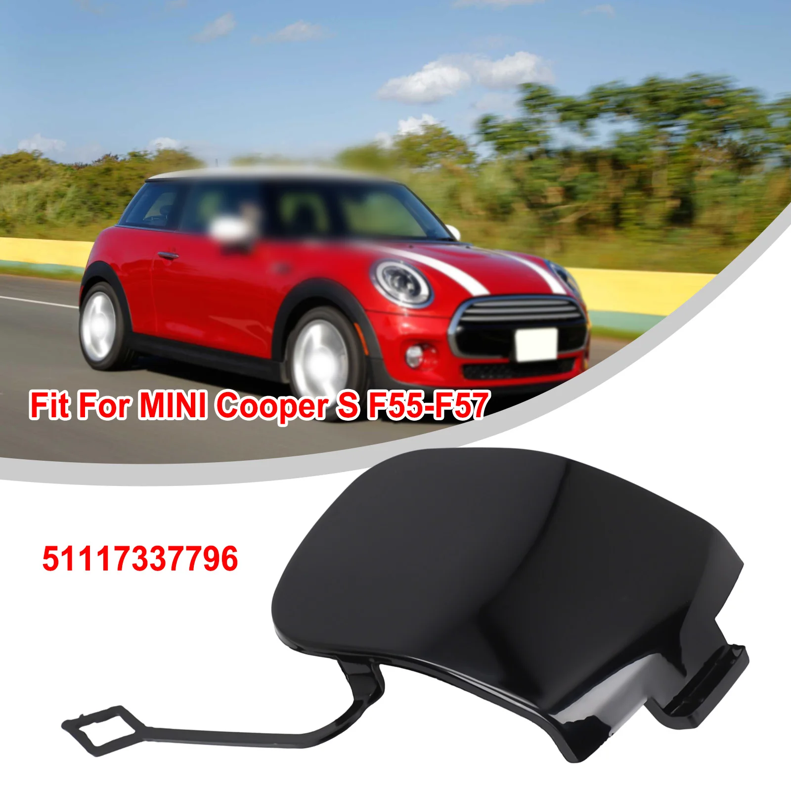 

Durable High Quality Replacement Useful Tow Hook Cover Replace Plastic Accessory Eye Cap Lower Side 51117337796