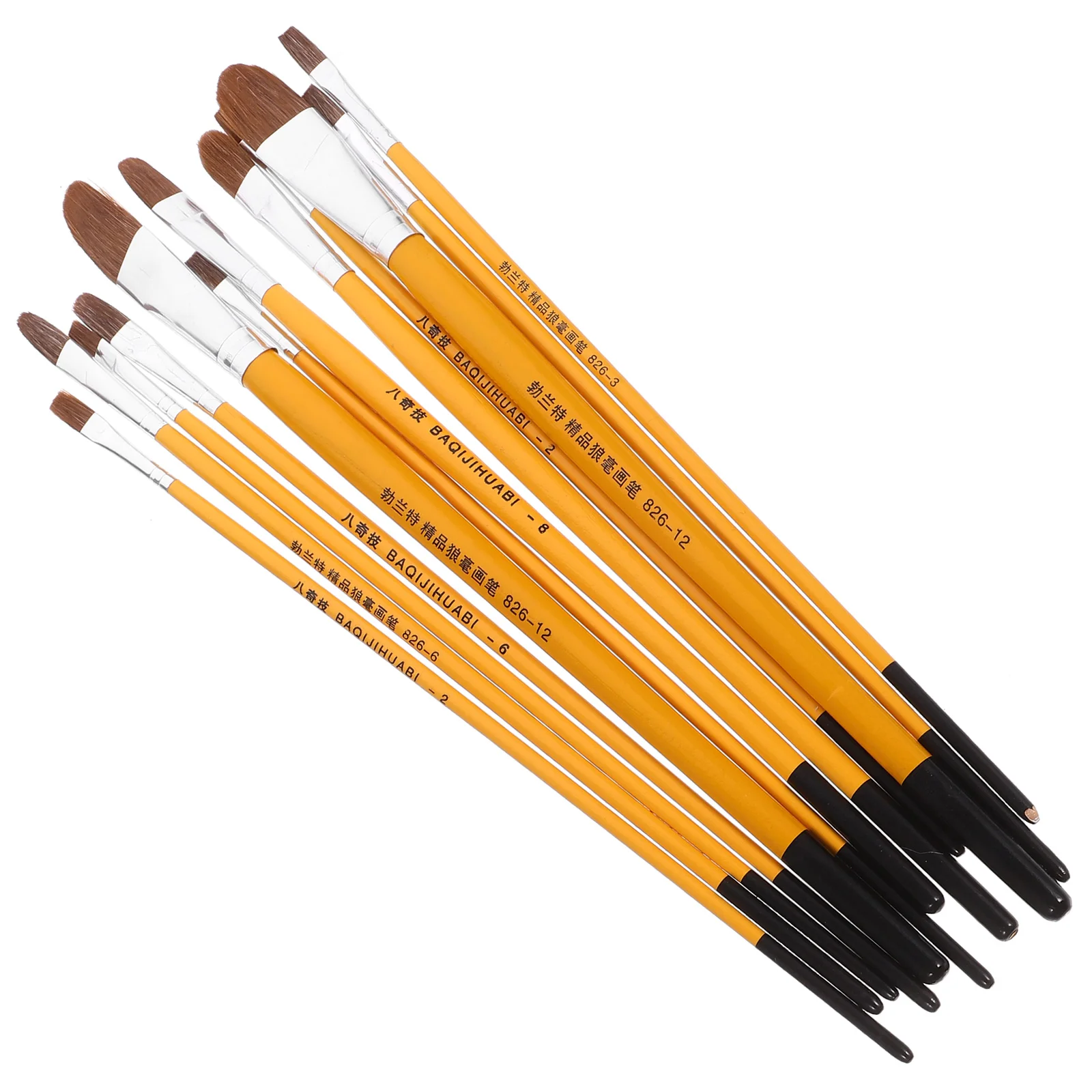 12 Pcs Paint Brushes for Kids Coloring Pigment Mixing Round Head Painting Supplies Student Kit Acrylic Child