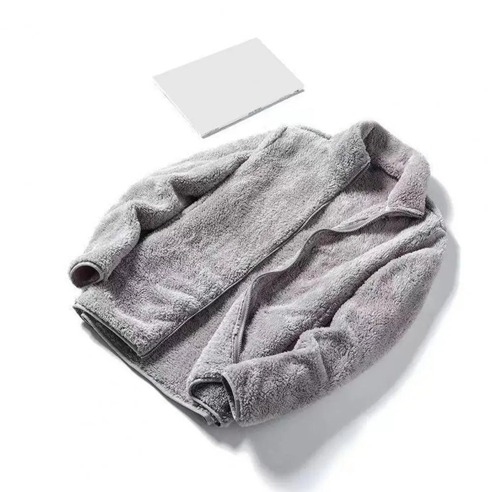 Veste Polaire Homme Teddy - Blouson En Pilou Doublé Polaire - Chaud Et Léger - À Capuche Avec Fermeture éclair - Coupe Décontractée - 6