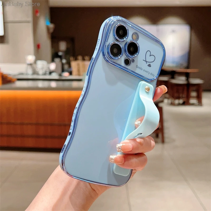 Glitter Camera Protection Luxury Jellewed Heart Holder Liquid Soft Phone Case For iPhone 11 12 13 14 15 16 Plus Pro Max Cover_voghion.com