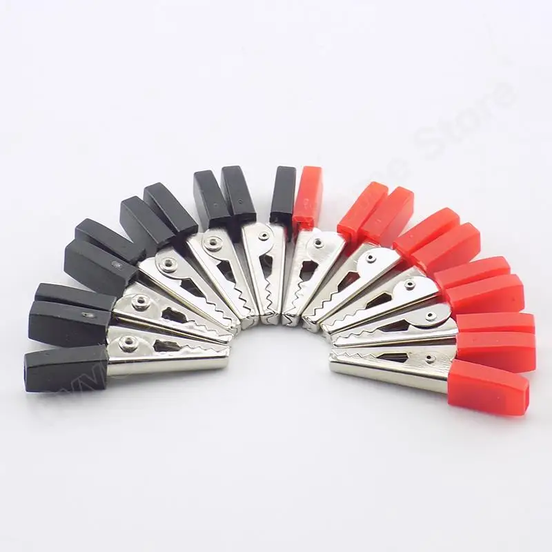 Alligator Clips Crocodile Terminal Test Electrical Battery Crocodile Clamp 35mm 50mm 10pcs Red Black