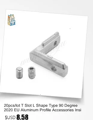 20 stücke T Slot 2020 Serie Aluminium Extrusion Profil Ecke Winkel Halterung Stecker Mit T Slide Mutter Und Schraube Und wrench Tools – Detail 3