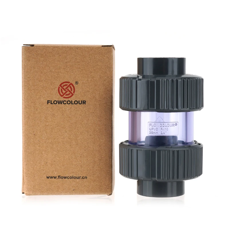 Flowcolour 1" Gray PVC Socket Gate Valve - 235 PSI Working Pressure With EPDM O-Ring 2 thumbnail image