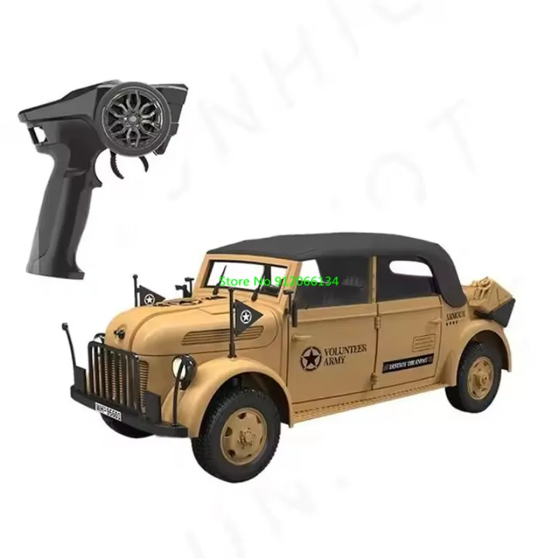 Professional Off Road 2To1 Convertible Command Vehicle RC Truck Car 4X4 1/18 Scale 4CH Smoke&Lighting Remote Control Truck Model 4