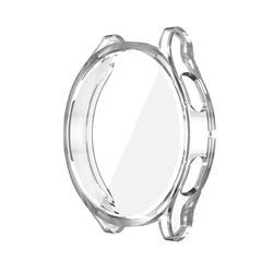 Premium All-Around Protective Tempered Glass Bumper Case for Galaxy Watch - Full Coverage, Scratch-Resistant Shield (Transparent)