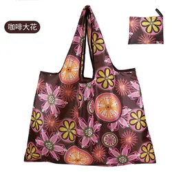 Eco - Friendly Reusable Foldable Tote Bags - Large, Heavy - Duty, Washable Cloth Grocery Bags (A)