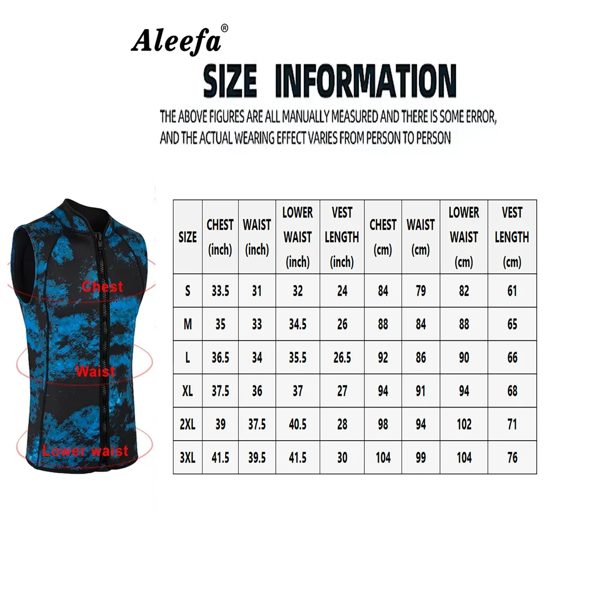 Gilet In Neoprene 3mm Per Muta Subacquea - Senza Maniche Per Uomo - Foto 3