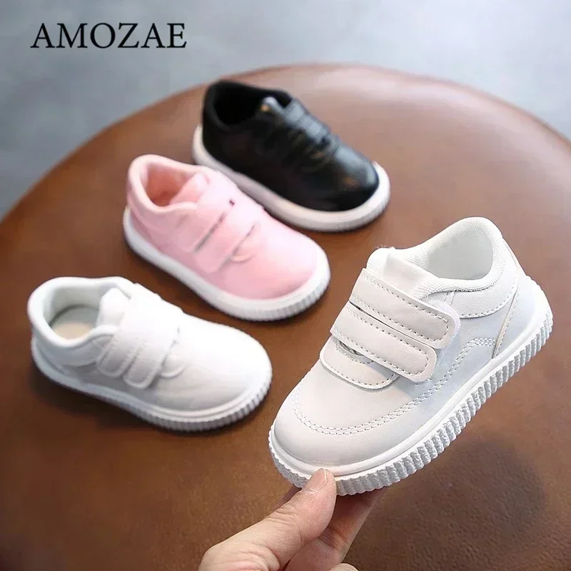 Baby Shoes Children's Leather White Shoes For Girls Kids Sneakers Boys Sport Flexible Sole Trainers School Running sports shoes baby shoes kids sneakers kids shoes kids sports shoes