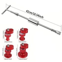 Auto Dent Repair Kit - T - Bar Tool with Heavy - Duty Aluminum Pull Tabs for Paintless Body Restoration (Puller with tabs)