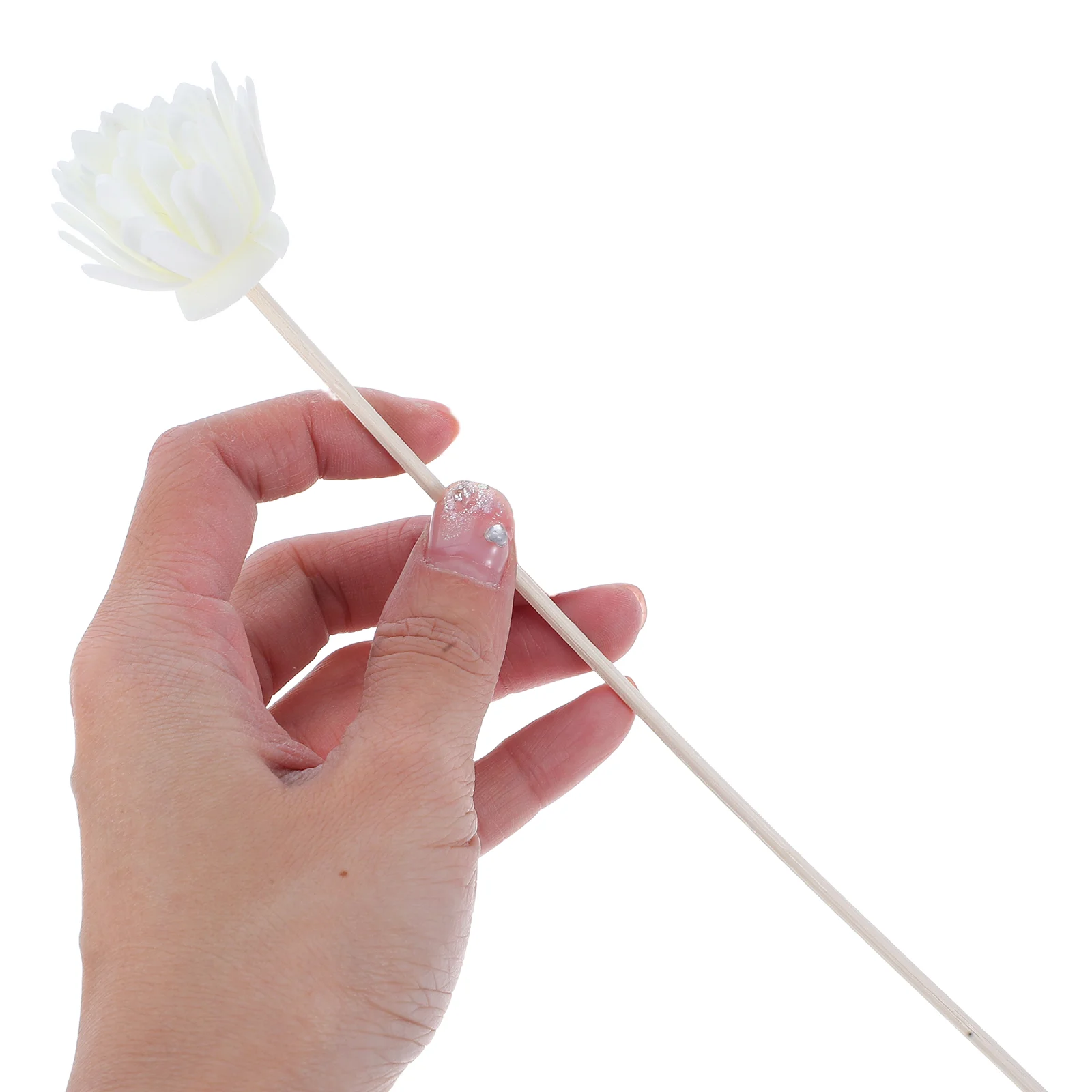 6 Pcs Flower Rattan Diffuser Reeds Hat Simulation Oil Sticks Project Chrysanthemum Scented
