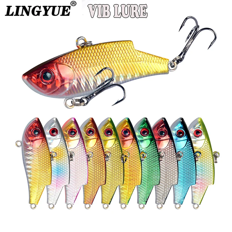 

1pcs Universal Fake Bait VIB 5.5cm/10g Lure Rattle Bead Vibration Fishing Small Bucktails God Vip Lure Freshwater All-Killer