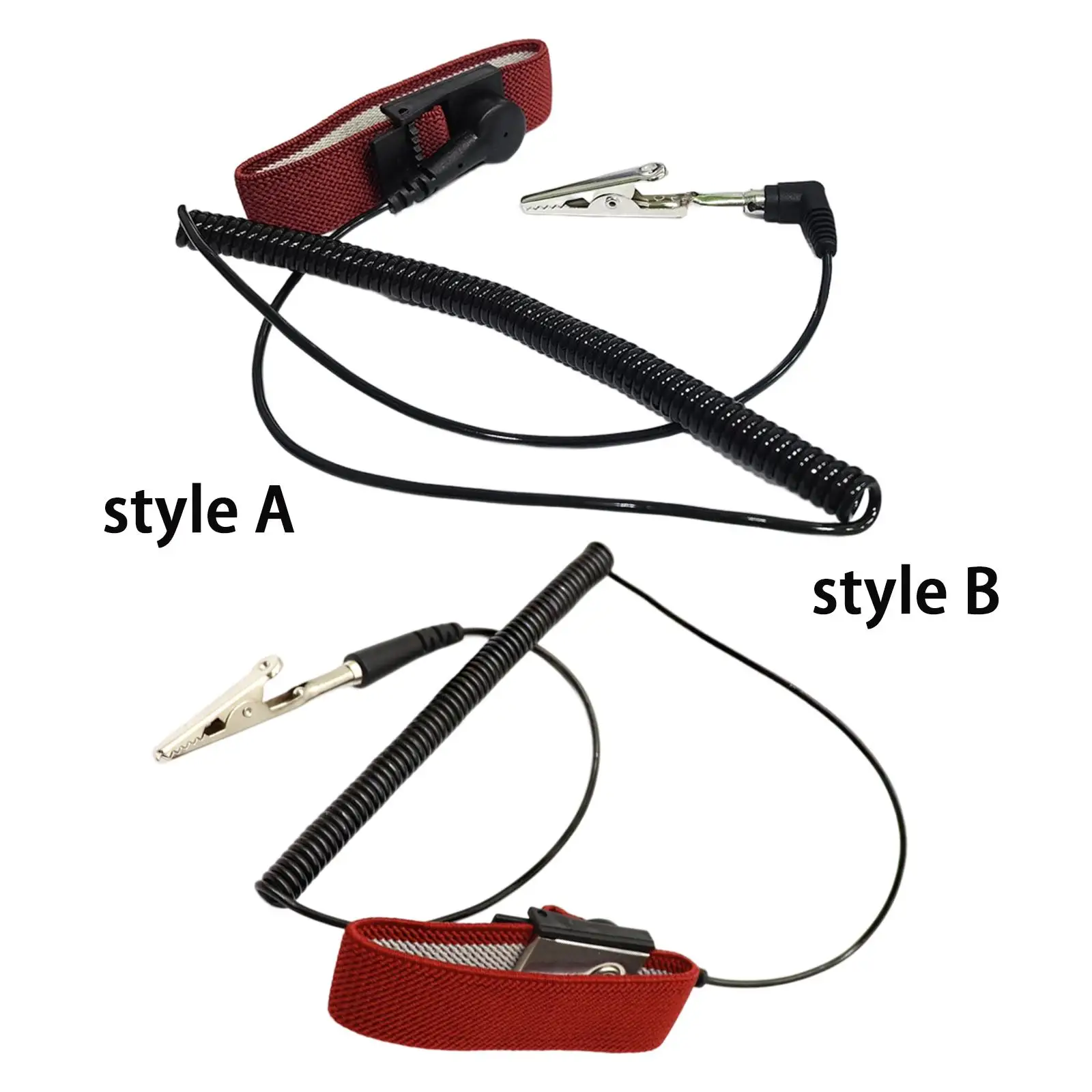 

Anti Static Wrist Strap 180cm and Alligator Clip ESD Strap for Watch Repairs Dust Free Workshops Phone Repairs Computer Repairs