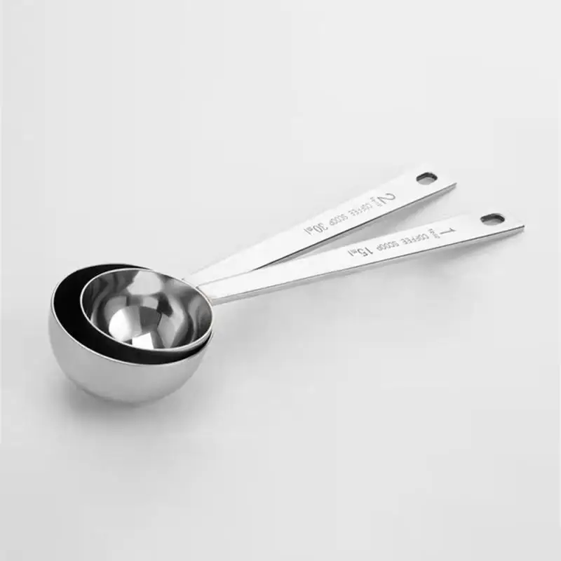 1~5PCS 15ml/30ml Long Handle Stainless Steel Milk Coffee Powder Scoop Measuring Spoon