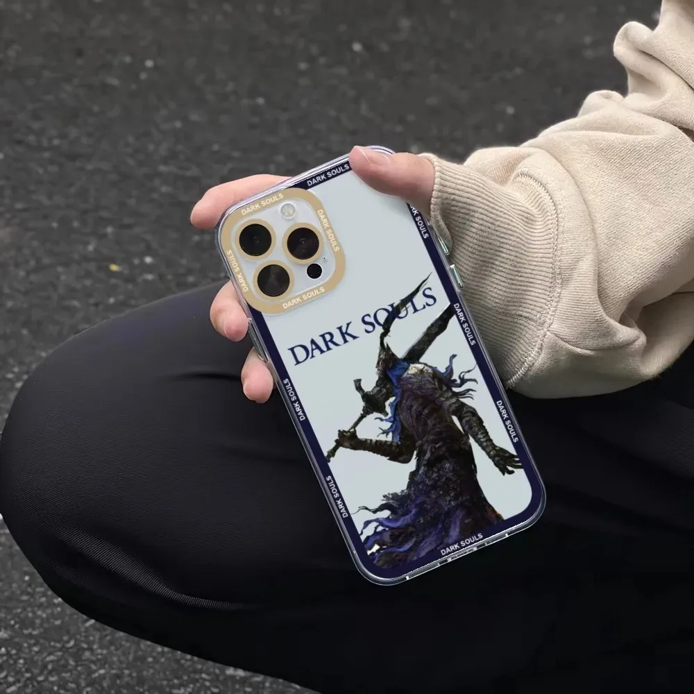 Dark Souls Game Phone Case For iPhone 16 15 14 13 12 11 Pro Max X XR XS SE 7 8 Plus Mini Transparent Mobile Funda — view 3
