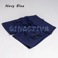Elevate Your Workout: Women's High Waist Scrunched Booty Gym Shorts with Pockets - S (Navy Blue)